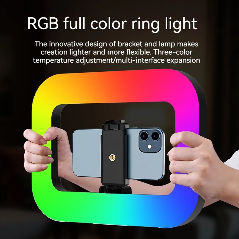 Photography Lighting Handheld - Anneau lumineux RGB portable pour téléphone