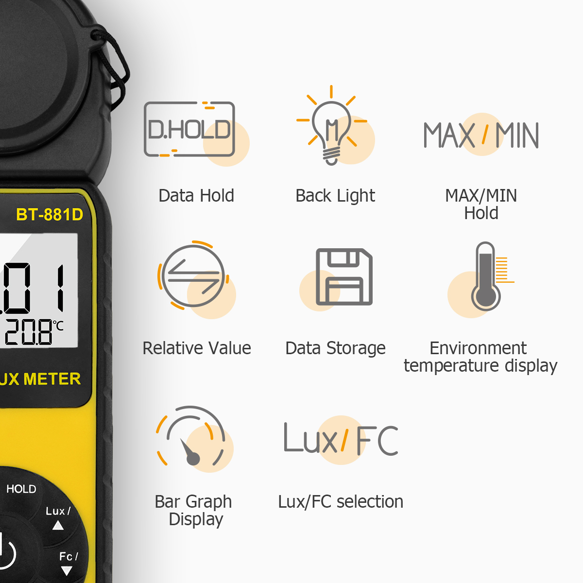 Photography Lighting Handheld - Luxmètre numérique 400 000 Lux, luxmètre