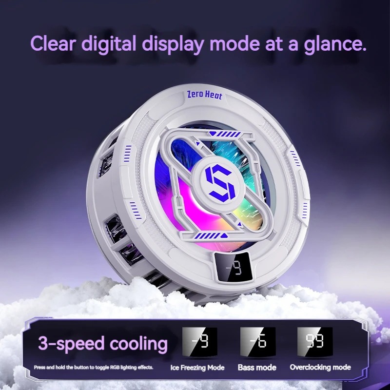 Photography Lighting Game - Refroidisseur mobile K52 AI avec clip