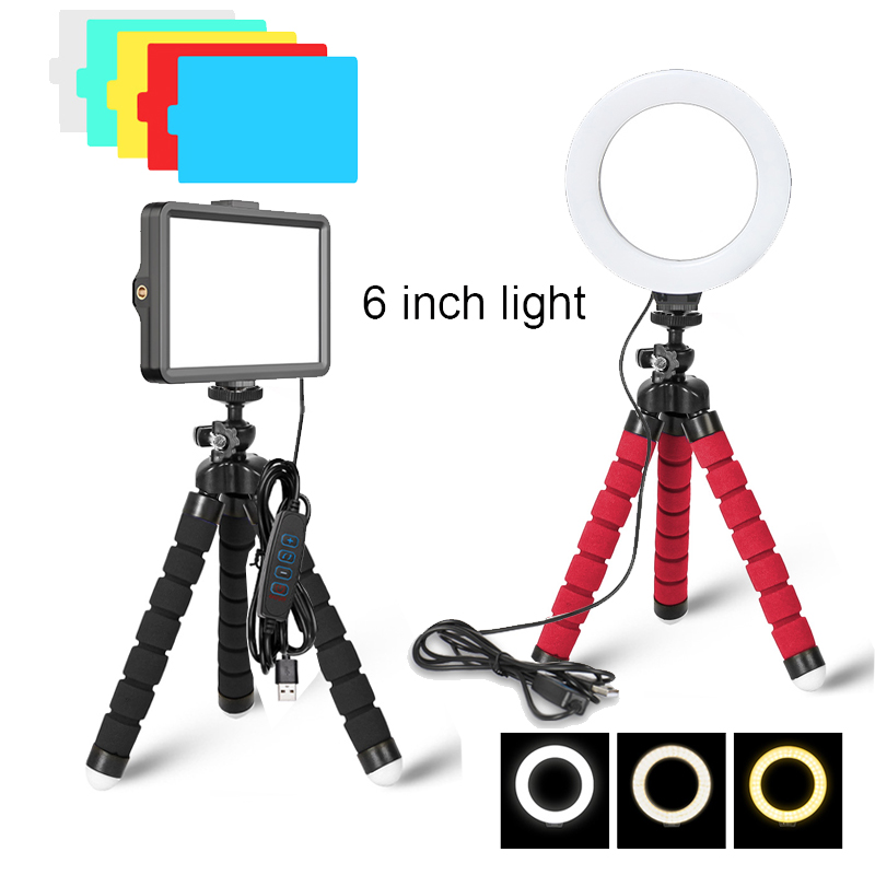 Photography Mobile Lighting - Anneau lumineux LED 16cm, intensité variable,