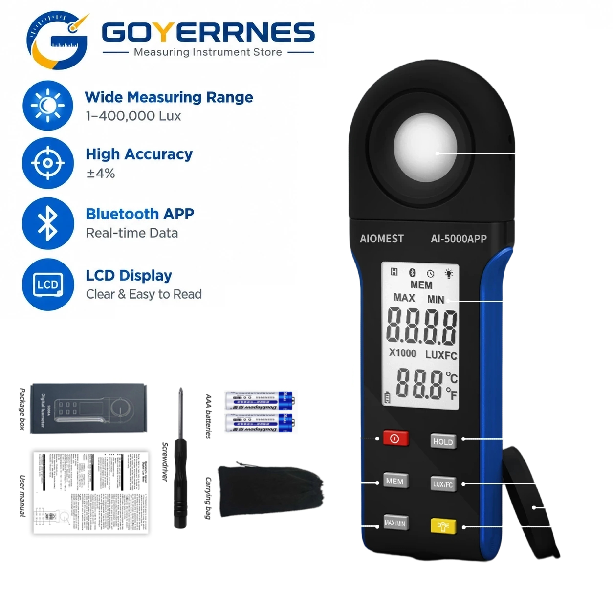 Luxmètre numérique 1-400000 Lu - Photography Lighting Meter avis et prix