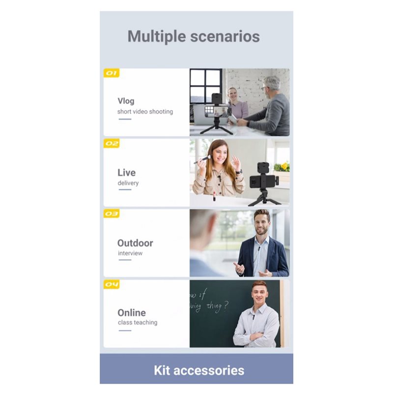 Kit vidéo portable pour smartp - Photography Lighting Kit Portable avis et prix