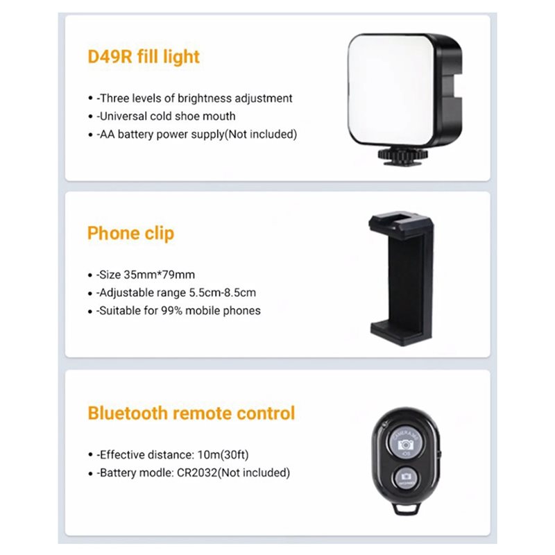 Kit vidéo portable pour smartp - Photography Lighting Kit Portable avis et prix